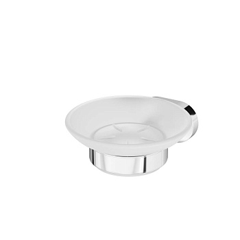 Стеклянная мыльница Sense L с настенным держателем, 4,6х10,7х13 см, хром, A7434200