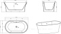 Акриловая ванна BELBAGNO BB201-1500-800 Акриловая ванна BELBAGNO BB201-1500-800