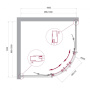 Душевой уголок BelBagno UNO-195-R-2-80-C-Cr