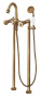 APHRODITE-VDP-02-O Напольный смеситель для ванны с ручным душем, исполнениебронза, ручки Куб