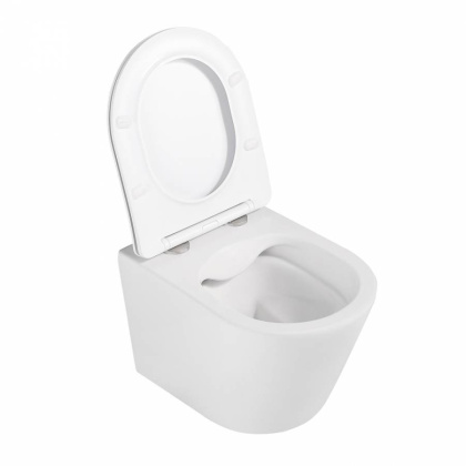 Подвесной унитаз Abber Bequem AC1102MW белый матовый с микролифтом Подвесной унитаз Abber Bequem AC1102MW белый матовый с микролифтом