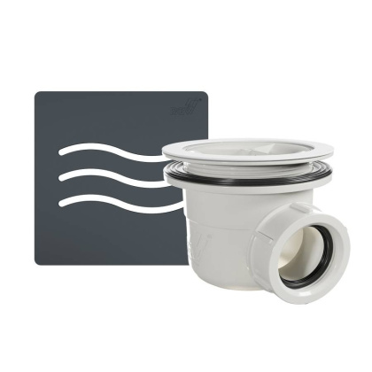 Сифон для душевых поддонов RGW S-010-1 Волна графит 90 мм, RGW 502411101-02 Сифон для душевых поддонов RGW S-010-1 Волна графит 90 мм, RGW 502411101-02