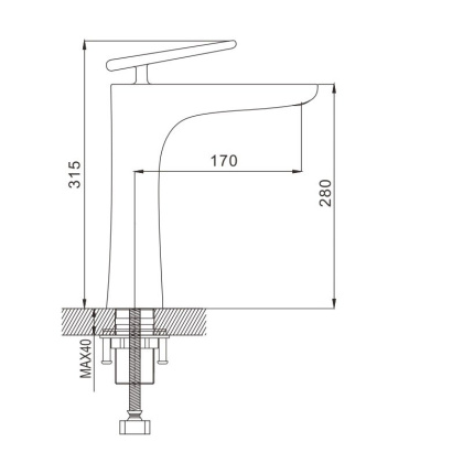 Смеситель для раковины латунь R1611F