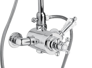 VINTAGE-D-T-01-Sw Смеситель для душа термостатический Исполнение: Хром, Ручки: Swarovski 