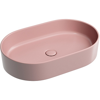 Умывальник чаша накладная овальная (цвет Розовый Матовый) Element 608*385*122мм