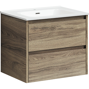 Тумба подвесная SANCOS Urban 590х450х550, c двумя ящиками оснащенными доводчиками, дуб галифакс натуральный , арт. UR60EG Тумба подвесная SANCOS Urban 590х450х550, c двумя ящиками оснащенными доводчиками, дуб галифакс натуральный , арт. UR60EG