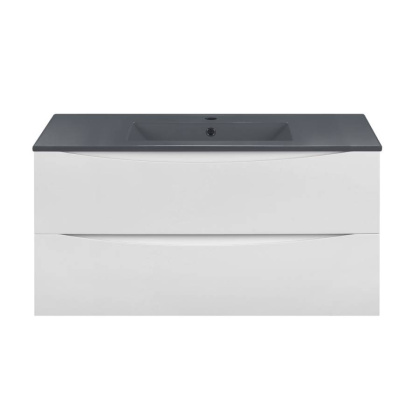 База под керамическую раковину Mia 1000 подвесная, 2 выкатных ящика soft close, G.White