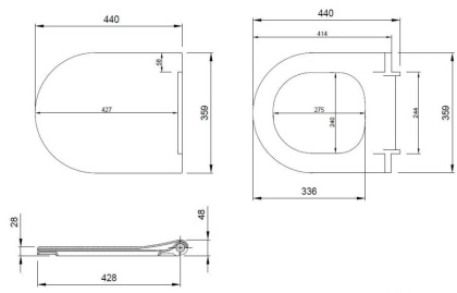 Крышка-сиденье для унитаза Allen Brau Priority 4.31004.31 черный матовый Крышка-сиденье для унитаза Allen Brau Priority 4.31004.31 черный матовый