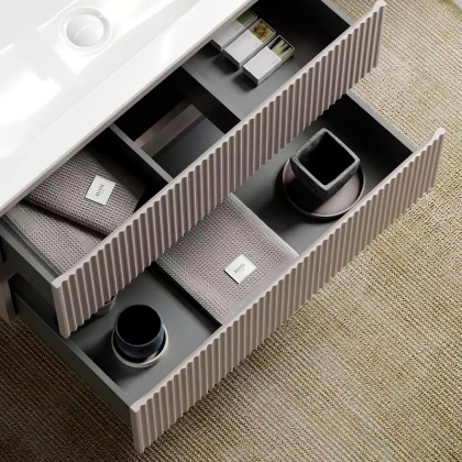 Тумба подвесная SANCOS Snob R 995х445х500, c двумя ящиками оснащенными доводчиками, Doha Soft, арт.SNR100SM