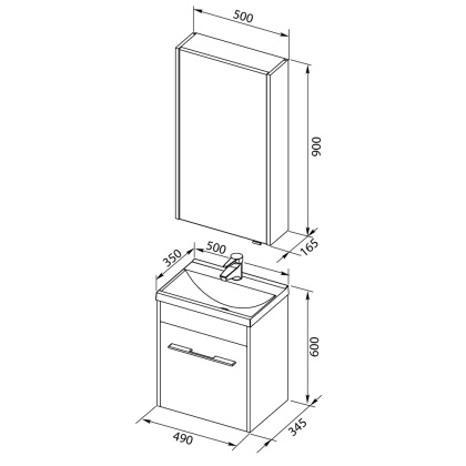 Тумба под раковину Aquanet Августа 50 белый (ручки хром) Тумба под раковину Aquanet Августа 50 белый (ручки хром)