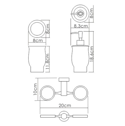 K-24289 Держатель стакана и дозатора