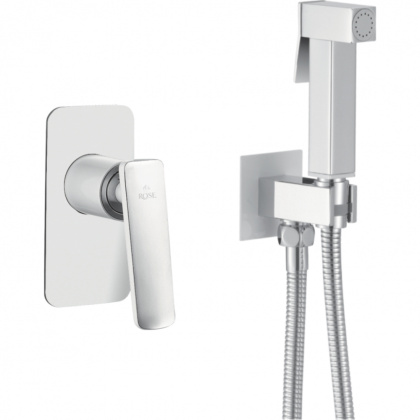 Гигиенический душ со смесителем Rose R1605F, белый/хром