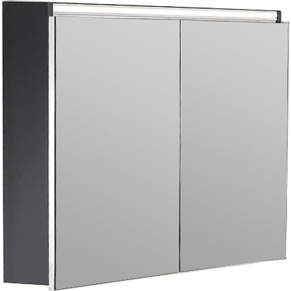Зеркальный шкаф Vallessi 100 антрацит мат. с подстветкой 546-A matt Boheme