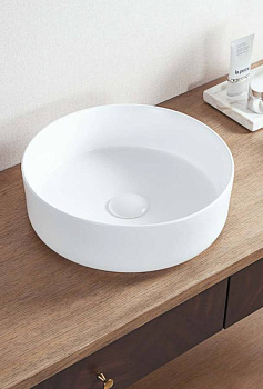 Раковина чаша круглая керамика глянцевая белая d36 Раковина чаша круглая керамика глянцевая белая d36