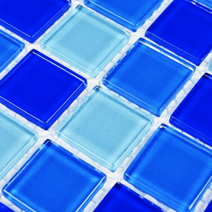Мозаика стеклянная Blue Wave-2 (чип 4*25*25) 300*300(22шт-1.98м2), м2
