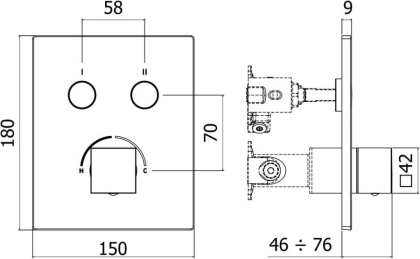 Смеситель для душа Paffoni Compact Box CPM518BO Смеситель для душа Paffoni Compact Box CPM518BO