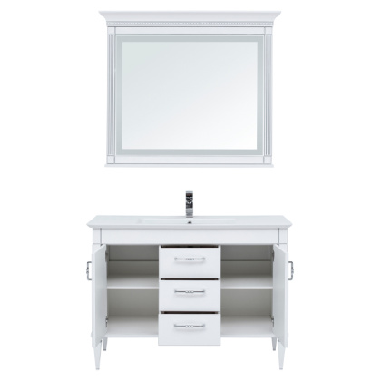 Комплект мебели для ванной Aquanet Селена 120 белый/серебро Комплект мебели для ванной Aquanet Селена 120 белый/серебро