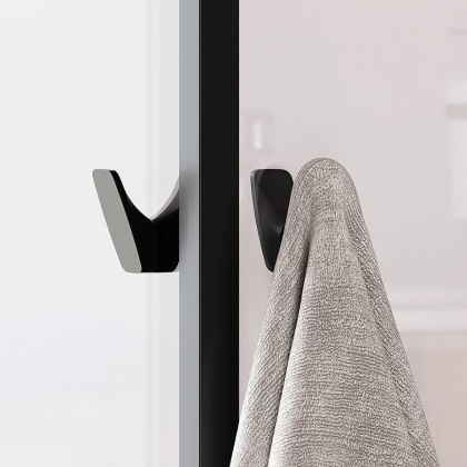 W87G-403-9090-BТ Sunny Душевое ограждание квадратное, раздвижные двери 90x90 черный,стекло прозрачное