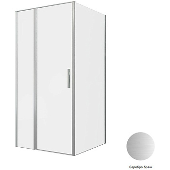 Душевой уголок Allen Brau Priority 100x100 3.31029.BA + 3.31047.BA серебро браш
