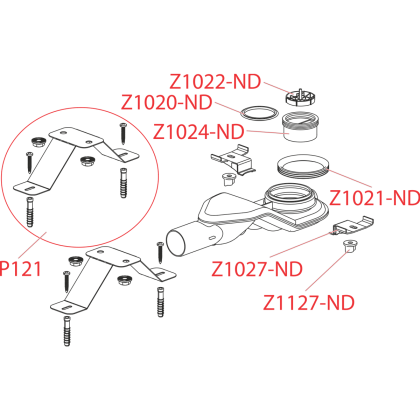 Экстра низкий сифон DN40 и комплект регулируемых ног
