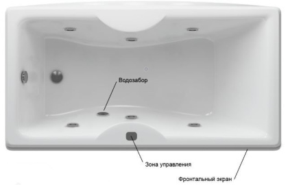 Ванна  Феникс-170 гидромасс.ПН с фр.экр. (слив слева) Ванна  Феникс-170 гидромасс.ПН с фр.экр. (слив слева)