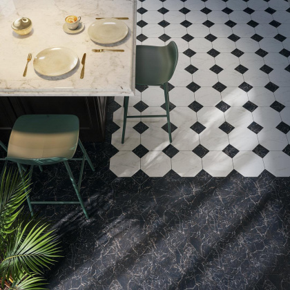 Вставка 1268HS Сансеверо черный 9,8*9,8*7 (100шт/0,96м2), м2