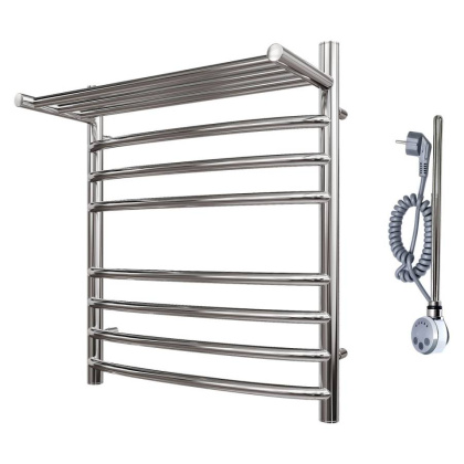 Полотенцесушитель электрический Point Альфа PN05156SPE П7 500x600 с полкой левый/правый, хром Полотенцесушитель электрический Point Альфа PN05156SPE П7 500x600 с полкой левый/правый, хром