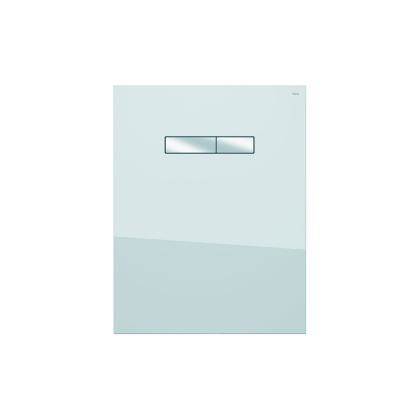 Стеклянная панель TECElux с механическим блоком управления, стекло белое, клавиши хром глянцевый