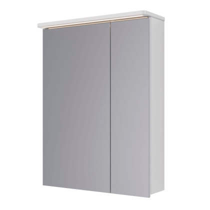 Шкаф зеркальный Lemark ZENON 60х80см 2-х дверный с козырьком-подсветкой, с розеткой, цвет корпуса: Белый глянец Шкаф зеркальный Lemark ZENON 60х80см 2-х дверный с козырьком-подсветкой, с розеткой, цвет корпуса: Белый глянец