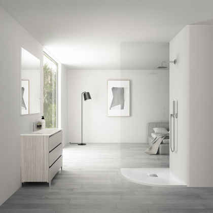 Поддон для душа из искусственного камня VST-4SQ9090W, 900*900*25, белый матовый Поддон для душа из искусственного камня VST-4SQ9090W, 900*900*25, белый матовый