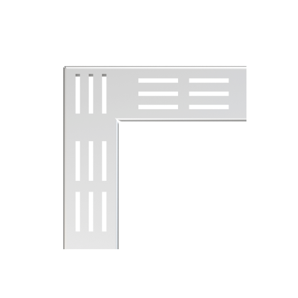 Решетка для дренажного углового желоба 75 мм, оцинкованная сталь