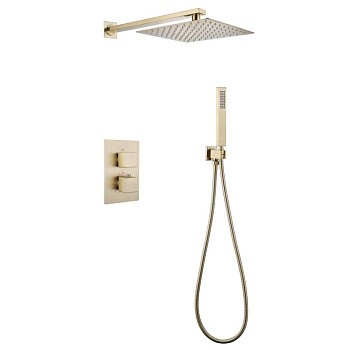 Душевая система ABBER Daheim AF8251G скрытого монтажа без излива, термостат, золото матовое Душевая система ABBER Daheim AF8251G скрытого монтажа без излива, термостат, золото матовое