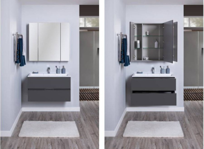 Мебель для ванной Aquanet Алвита 90 серый антрацит Мебель для ванной Aquanet Алвита 90 серый антрацит