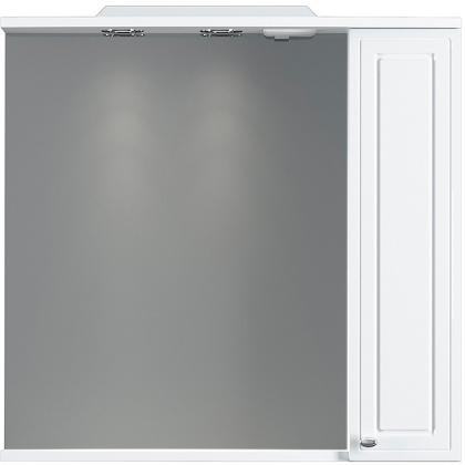 M41MPR0751WG Palace One, зеркало, частично зеркальный шкаф, правый, 75 см, с подсветкой, Белый, глян M41MPR0751WG Palace One, зеркало, частично зеркальный шкаф, правый, 75 см, с подсветкой, Белый, глян