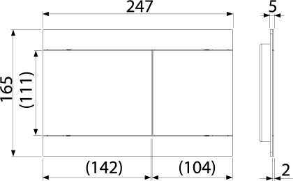 Кнопка управления для скрытых систем инсталляции, бронза–антик