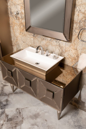 Тумба Fiaba 120, Бронзированное зеркало 3026-3K Boheme Тумба Fiaba 120, Бронзированное зеркало 3026-3K Boheme