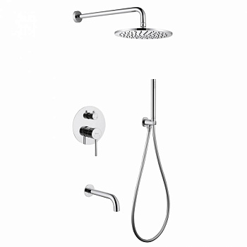 Душевая система ABBER Wasser Kreis AF8117 скрытого монтажа с изливом, хром Душевая система ABBER Wasser Kreis AF8117 скрытого монтажа с изливом, хром