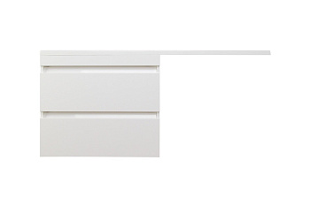 Тумба с раковиной подвесная Style Line Даллас 130 L Люкс PLUS, белая, шт Тумба с раковиной подвесная Style Line Даллас 130 L Люкс PLUS, белая, шт