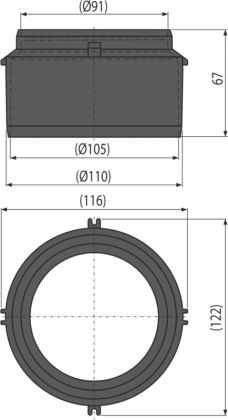 Горло для подключения к водостоку DN110