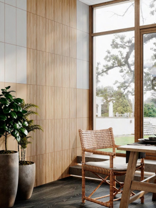 Плитка настенная 7211 Ауленти бежевый 20*50*8 (12шт\1.2м2), м2