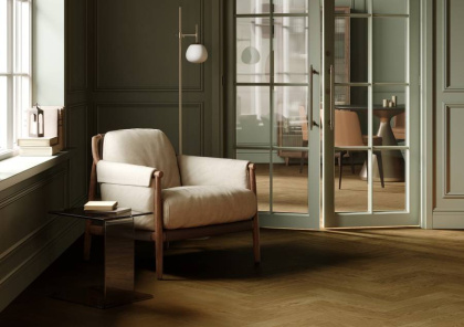 Кварцевый паркет Quartz Parquet Штучный паркет Дуб Кедровый Латте, 44-1258-59, 5/0,6 мм