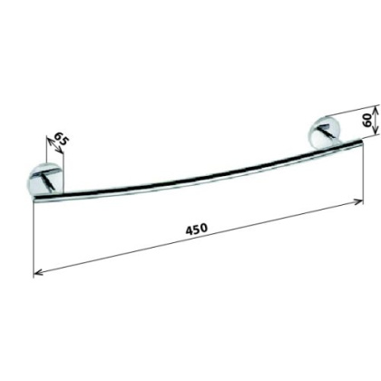 Держатель для полотенец Bemeta Alfa 102402052 Цинк Держатель для полотенец Bemeta Alfa 102402052 Цинк