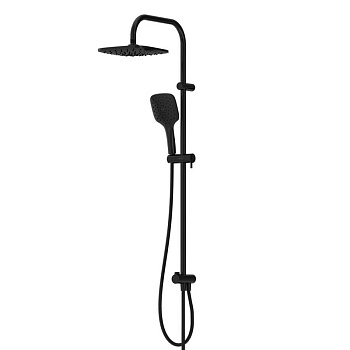 931000300 Eclipse, душ. система: верхний душ 220мм, ручн.душ 3 ф-ии 120 мм, штанга 1010 мм, Черный