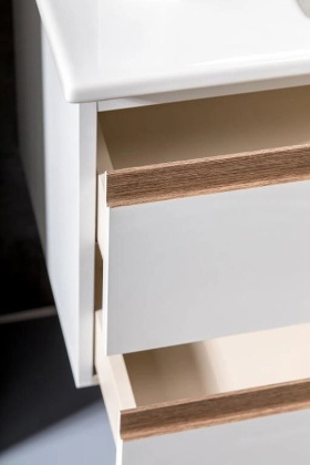 Тумба CAPOLDA 100 белая + ручка дерево 849-100-WW Boheme