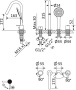 LEAF-BVDM4-L-01 Смеситель на борт ванны врезной, на 4 отверстия, исполнение Хром LEAF-BVDM4-L-01 Смеситель на борт ванны врезной, на 4 отверстия, исполнение Хром