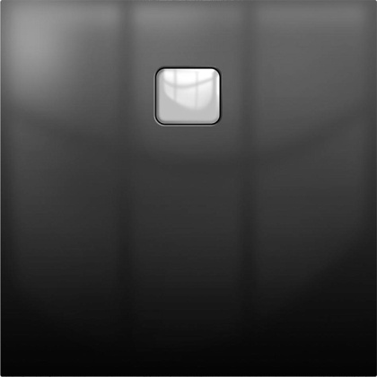 Акриловый душевой поддон Riho Basel 430 100x100 черный матовый, накладка хром DC341700000000S Акриловый душевой поддон Riho Basel 430 100x100 черный матовый, накладка хром DC341700000000S