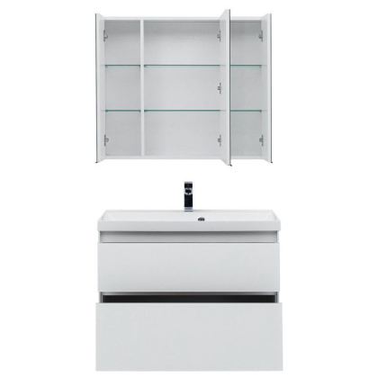 Мебель для ванной Aquanet Гласс 90 белый Мебель для ванной Aquanet Гласс 90 белый