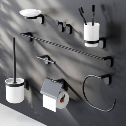 A8434222 X-Joy Стеклянная мыльница с настенным держателем A8434222 X-Joy Стеклянная мыльница с настенным держателем