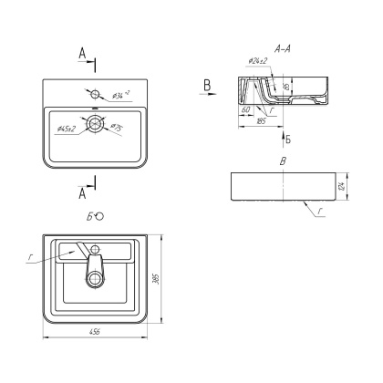 Раковина керамическая на столешницу "Джой 3" Раковина керамическая на столешницу "Джой 3"