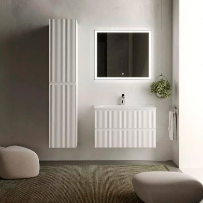 Тумба подвесная SANCOS Snob R 790х445х500, c двумя ящиками оснащенными доводчиками, Bianco, арт.SNR80W